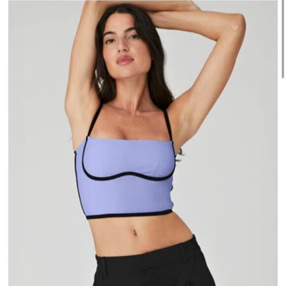 ALO Yoga Tops - ALO Yoga Airbrush Steam Lined Bra Tank Top Infinity Blue Sz L